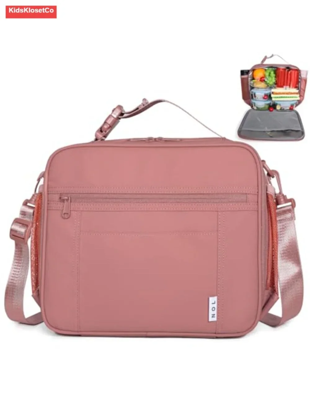 Kids Insulated Lunch Bag - Waterproof Nylon, 3-Layer Thermal, Adjustable Strap,